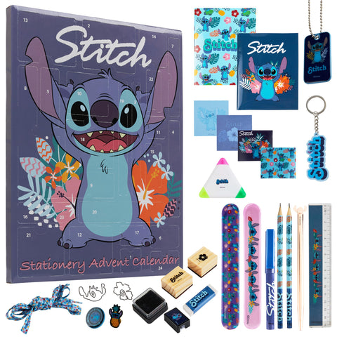 Disney Stitch Advent Calendar 2024, Stationery Sticky Notes Accessories Advent Calendars (Blue Stitch Stationery)