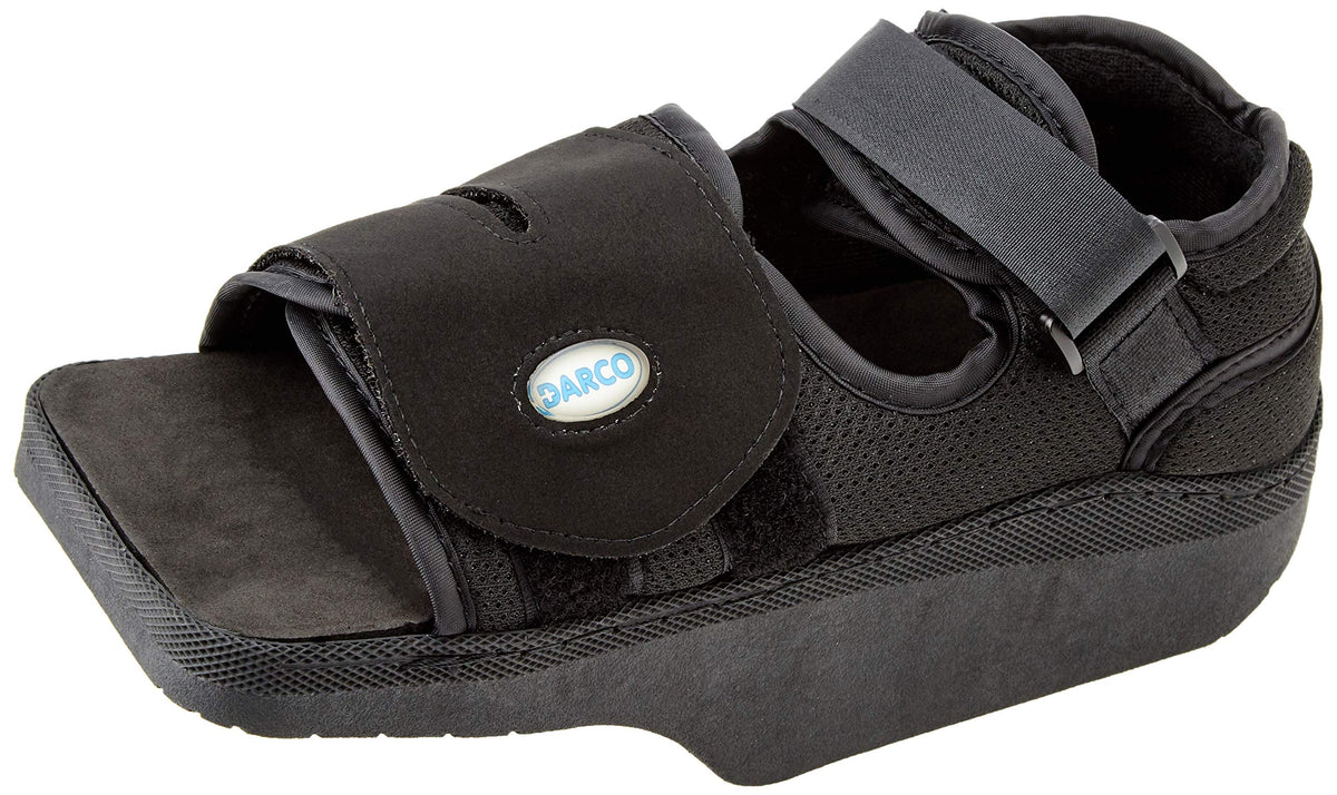 Darco Orthowedge Shoe, Orthapaedic Shoe, For Injury and Recovery, Rehabilitation and Physio, Black, Medium