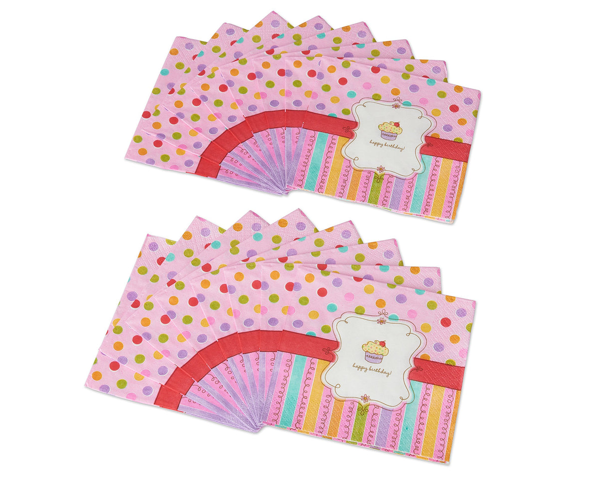 American Greetings Sweet Stuff Party Supplies, Beverage Napkins (16-Count)