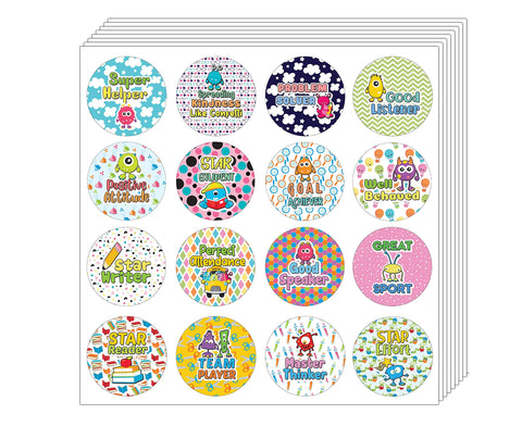 Creanoso Celebrate Learning Stickers (10-Sheet) - Assorted Designs for Children - Classroom Reward Incentives for Students - Stocking Stuffers Party Favors & Giveaways for Teens & Adults