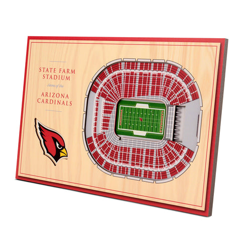 YouTheFan NFL Arizona Cardinals Unisex Arizona CardinalsDesktop Stadium View, Wood Grain, Desktop
