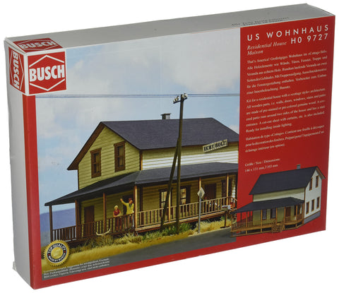 Busch 9727 Residential House HO Structure Scale Model Structure