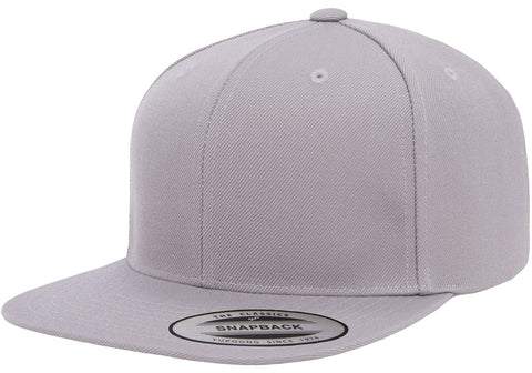Flexfit Premium Snapback Cap Hat, Silver, One Size