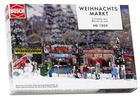 Busch 1059 Christmas Fair Street Scn HO Scale Scenery Kit