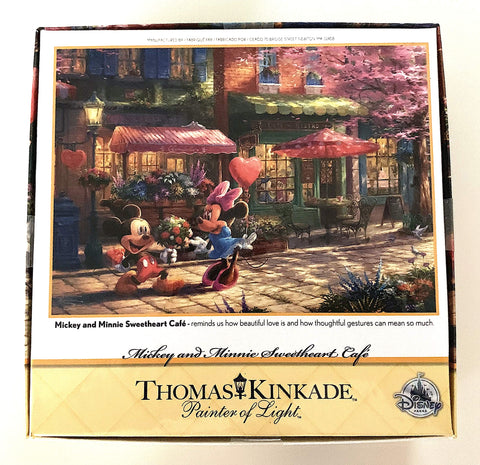 Disney Parks Kinkade Mickey Minnie Sweetheart Cafe 1000 piece Jigsaw Puzzle