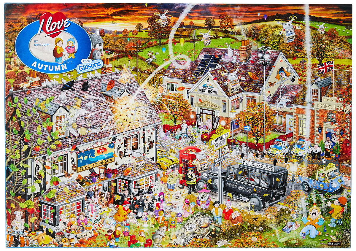 I Love Autumn 1000 Piece Jigsaw Puzzle | Mike Jupp | Sustainable Puzzle for Adults | Premium 100% Recycled Board | Great Gift for Adults | Gibsons Games