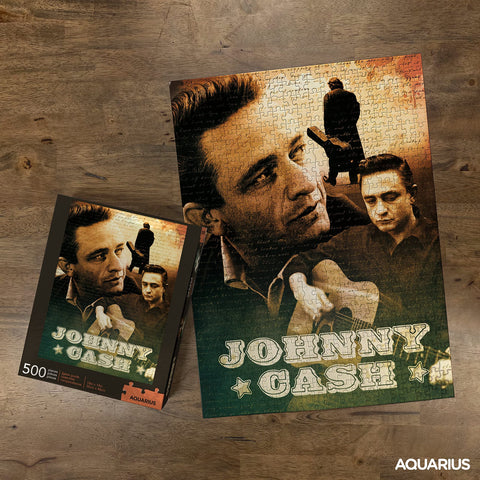 AQUARIUS Johnny Cash Puzzle (500 Piece Jigsaw Puzzle) - Glare Free - Precision Fit - Officially Licensed Johnny Cash Merchandise & Collectibles - 14 x 19 Inches