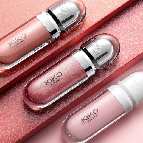 KIKO Milano Glossy Lip Set | Make-Up Set: 2 Moisturising Lip Glosses And 1 Perfecting Lip Cream