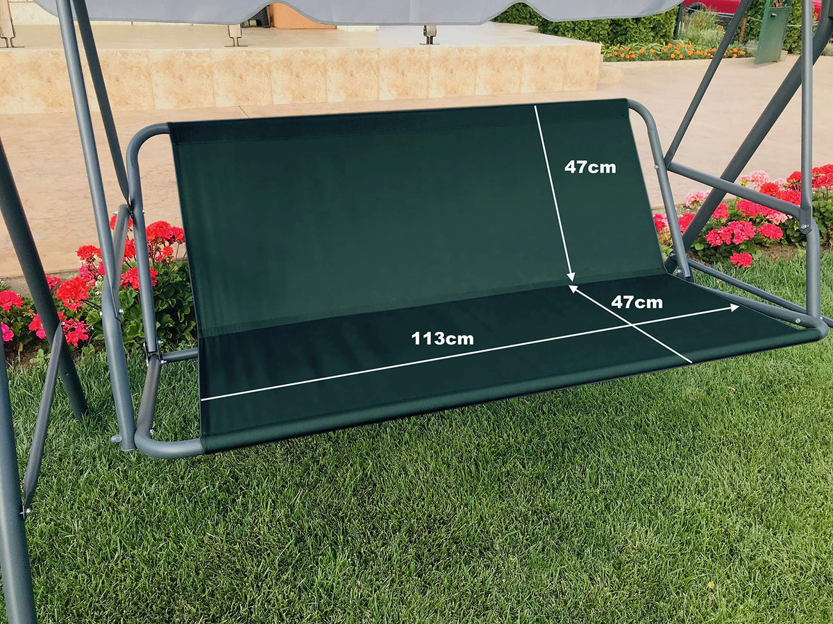 PETELA Replacement Swing Seat Cover Hammock Chair Garden Furniture Swing Chair Outdoor Garden Chair Covers Bench Cover (113cm x 47cm x 47 cm, Green)