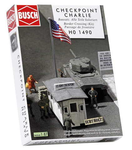 Busch 1490 Bordr Xng Checkpt Charlie HO Scale Scenery Kit