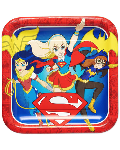 American Greetings DC Super Hero Girls Paper Dinner Plates, 8-Count