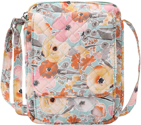 Brentano Cotton quilted crossbody wallet purse, Boho Cotton