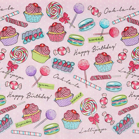 Amscan Heavenly Sweets Birthday Party Rectangular Table Cover Tableware, Plastic, 54" x 102"