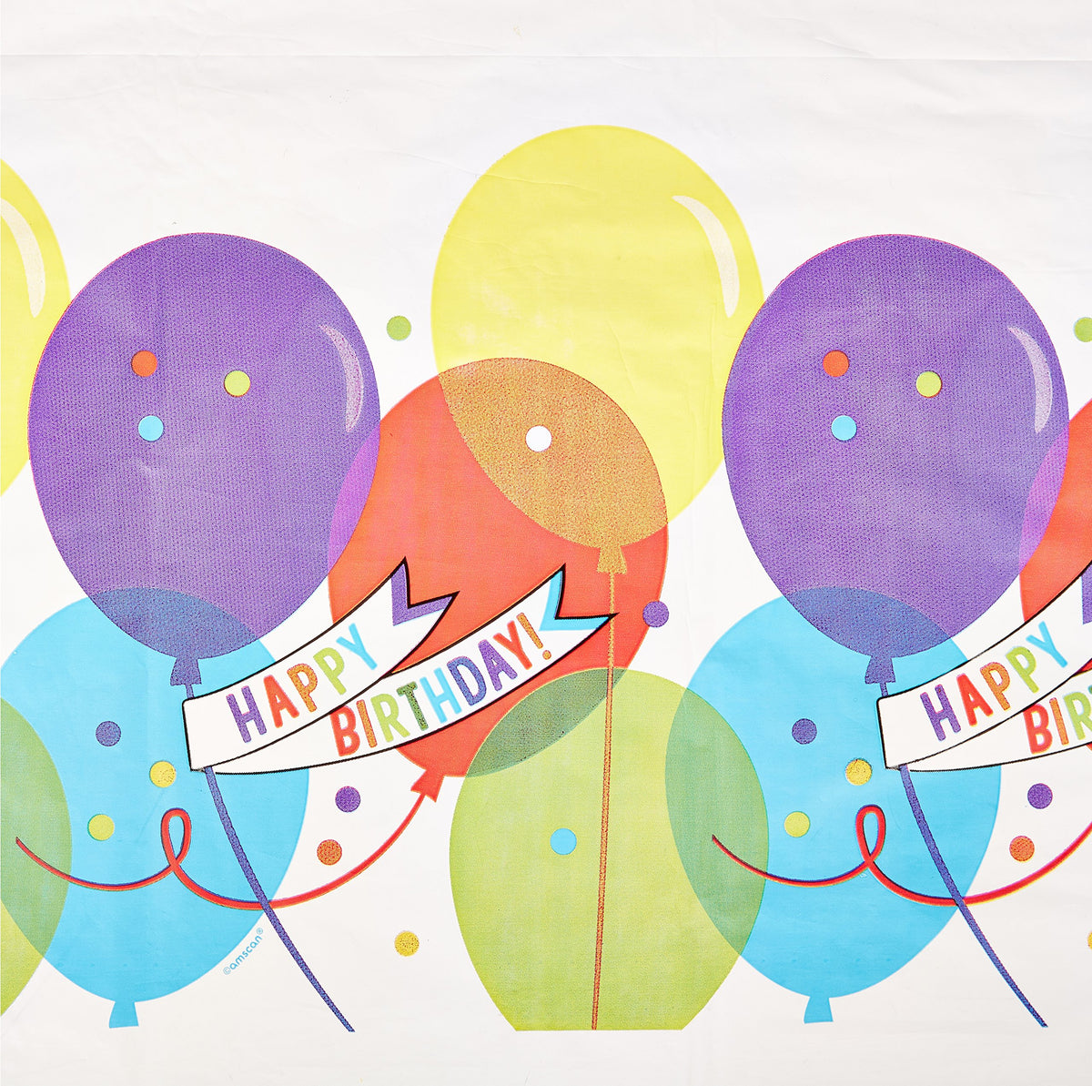 Amscan Plastic Table Cover | Bright Balloons Design | Birthday