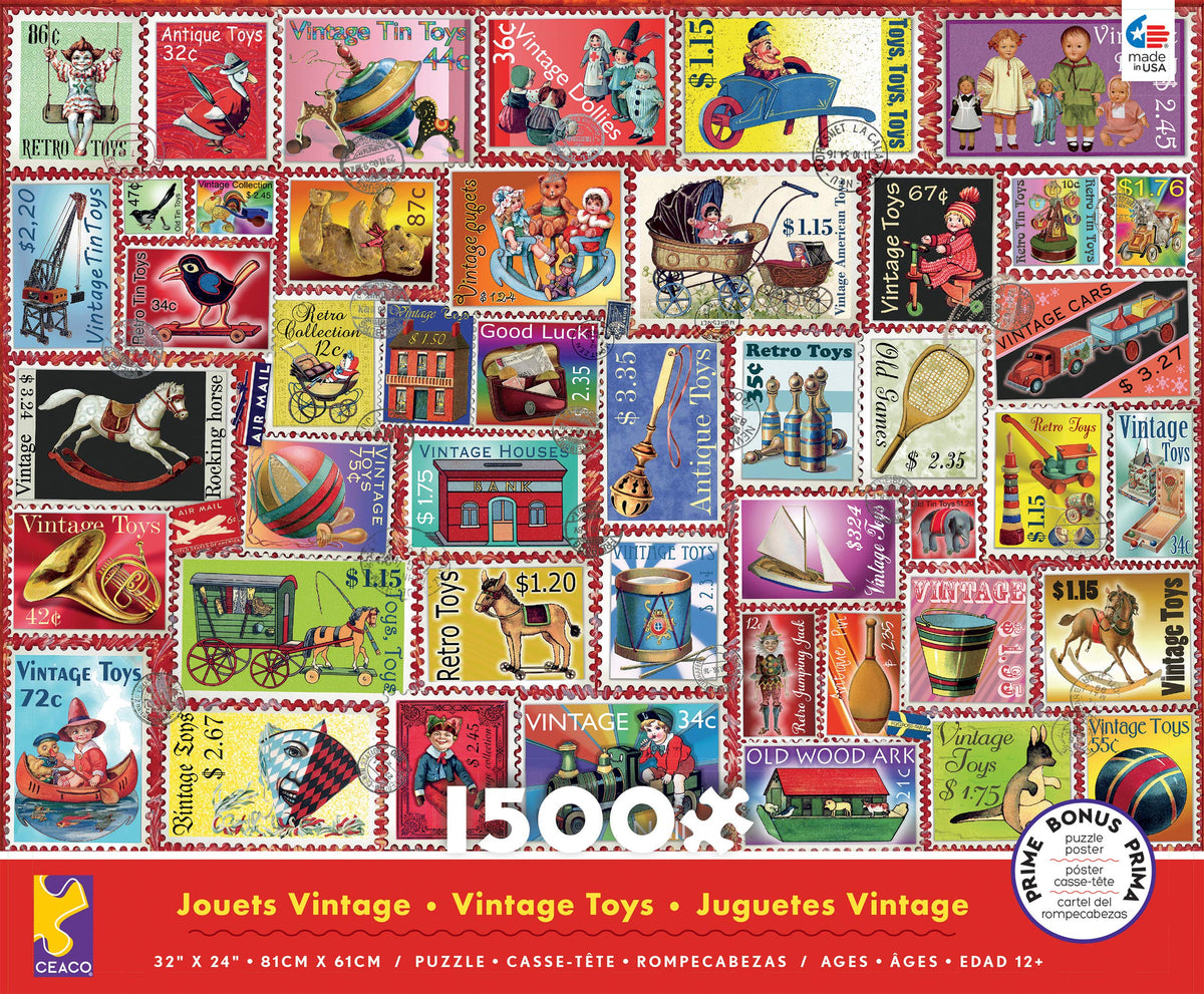 Ceaco - Vintage Toys - 1500 Piece Jigsaw Puzzle