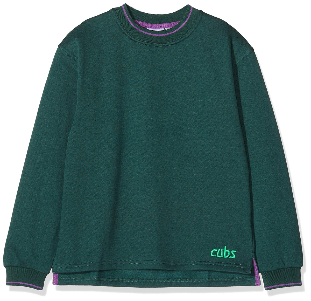 Cub Tipped Boys Sweatshirt Bottle Green C34IN