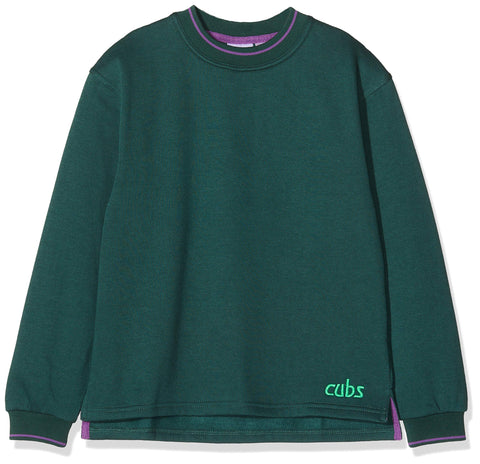 Cub Tipped Boys Sweatshirt Bottle Green C34IN
