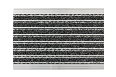 ASTRA Floor Mats - Anthracite - Aluminium Frame - Very Robust - Fine or Coarse Structure - Door Mat - Clean Run - 60 x 40 x 1 cm