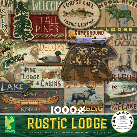 Rustic Lodge - Lodge Signs Puzzle - 1000 Pieces