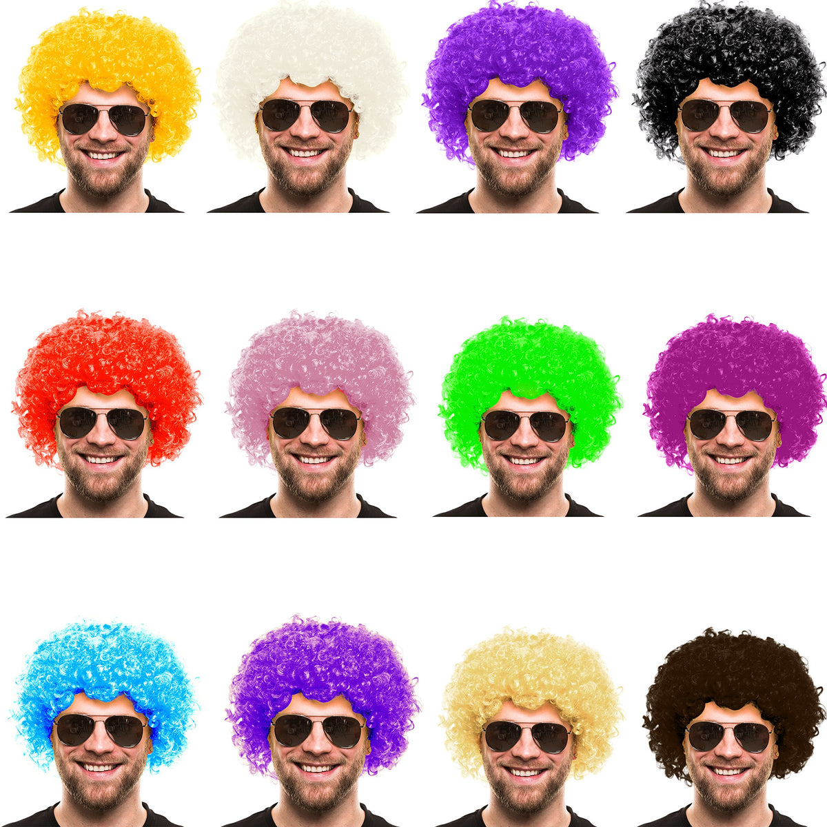 AFRO PERCUSSION LOCK HEAD WIG BLACK AFROPERCESS BLACK LOCK XXL MEN'S LADIES CARNIVAL FASCHING LOCK HEAD (Yellow)