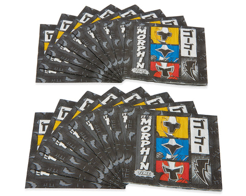 Amscan Power Rangers Ninja Steel Luncheon Paper Napkins - 6.5" x 6.5" - Multicolor - Pack of 16