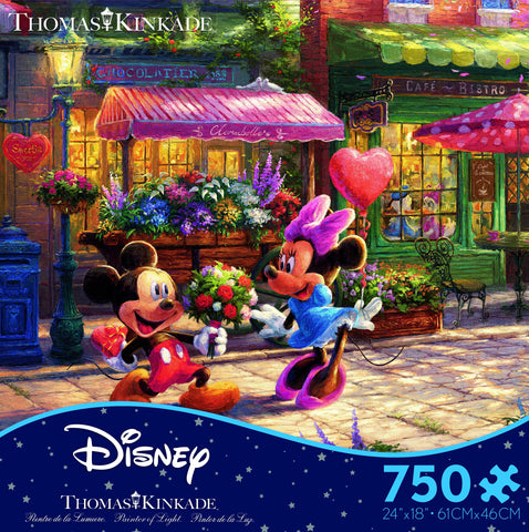 Ceaco - Thomas Kinkade - Disney Dreams Collection - Mickey & Minnie Sweetheart CafÃƒÆ’Ã†â€™Ãƒâ€šÃ‚Â© - 750 Piece Jigsaw Puzzle