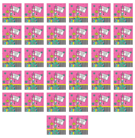 Beistle Dolly Mama's Adult Celebration Lunch Napkins 32 Piece Girls Night Out Party Supplies Birthday Decorations Tableware, 6.5" x 6.5", Multicolored