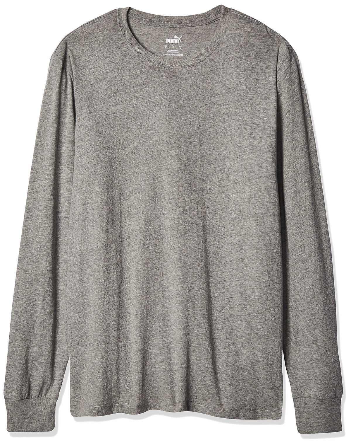 Puma Men's City Long Sleeve Blank Tee, Youth Large, Gray