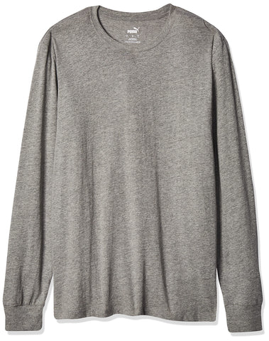 Puma Men's City Long Sleeve Blank Tee, Youth Large, Gray