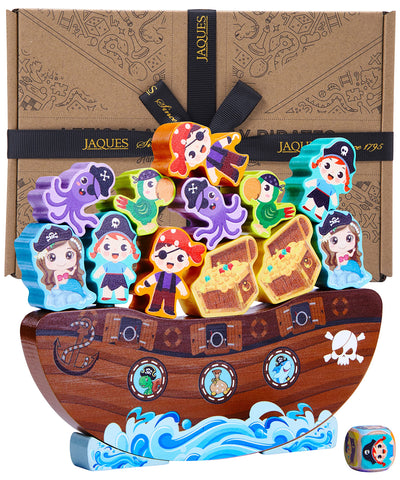 Jaques of London Wobbly Pirates Toy | Stacking Wooden Toys for 3 4 5 year olds | Toddler Toys Balancing Games | Since 1795...
