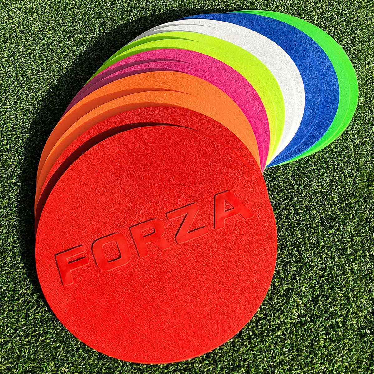 FORZA Flat Disc Markers [10 Pack] - 7ÃƒÆ’Ã†â€™Ãƒâ€ Ã¢â‚¬â„¢ÃƒÆ’Ã¢â‚¬Å¡Ãƒâ€šÃ‚Â¢ÃƒÆ’Ã†â€™Ãƒâ€šÃ‚Â¢ÃƒÆ’Ã‚Â¢ÃƒÂ¢Ã¢â‚¬Å¡Ã‚Â¬Ãƒâ€¦Ã‚Â¡ÃƒÆ’Ã¢â‚¬Å¡Ãƒâ€šÃ‚Â¬ÃƒÆ’Ã†â€™ÃƒÂ¢Ã¢â€šÂ¬Ã…Â¡ÃƒÆ’Ã¢â‚¬Å¡Ãƒâ€šÃ‚Â Non Slip Sports Discs - Carry Bag Included (White)