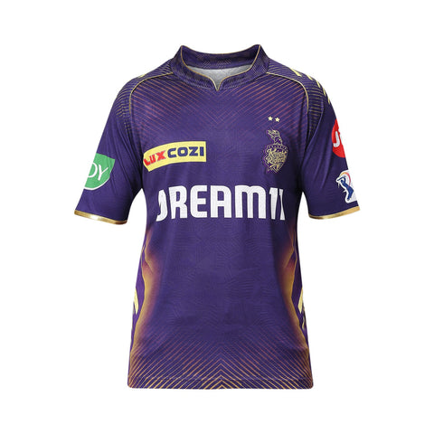 Kolkata Knight Riders KKR Official Match Jersey IPL 2024 - Plain (Half Sleeve)