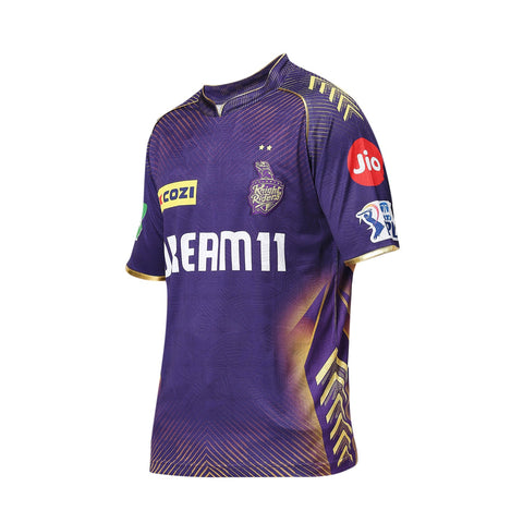 Kolkata Knight Riders KKR Official Match Jersey IPL 2024 - Plain (Half Sleeve)