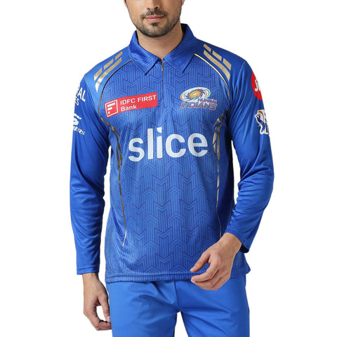 Mumbai Indians MI Official Match Jersey IPL 2024 - Plain (Full Sleeve)