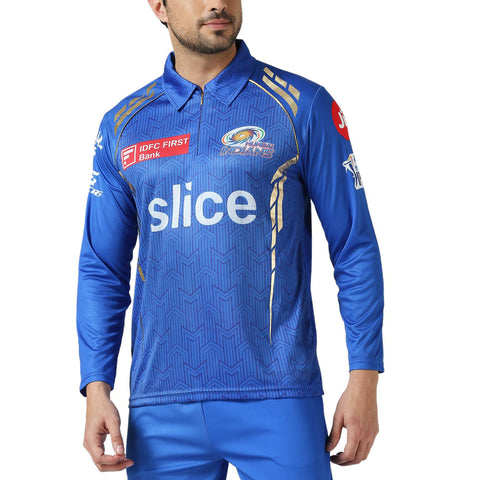 Mumbai Indians MI Official Match Jersey IPL 2024 - Plain (Full Sleeve)