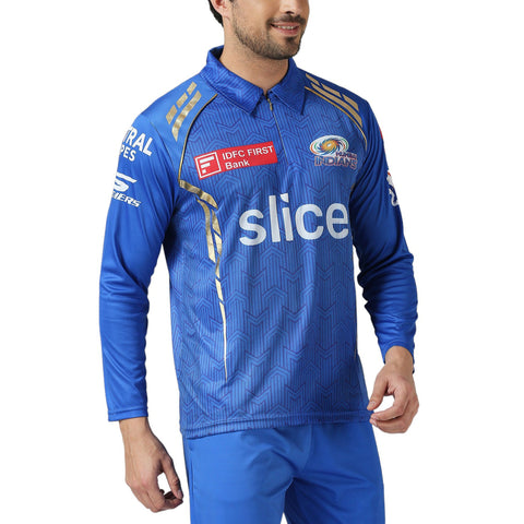 Mumbai Indians MI Official Match Jersey IPL 2024 - Plain (Full Sleeve)