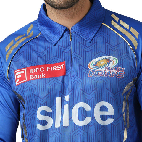 Mumbai Indians MI Official Match Jersey IPL 2024 Replica - Plain (Half Sleeve)