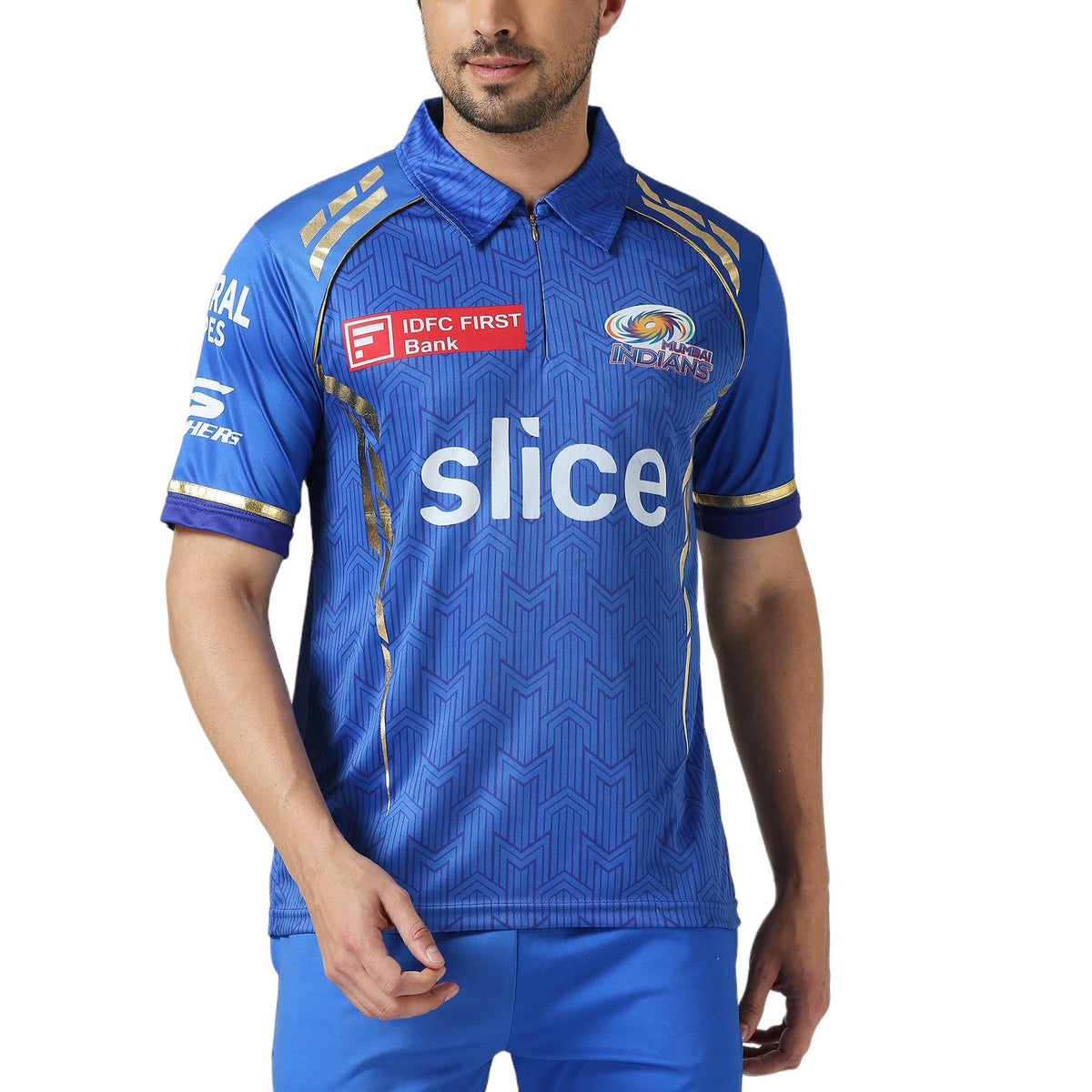 Mumbai Indians MI Official Match Jersey IPL 2024 Replica - Plain (Half Sleeve)