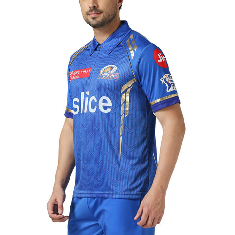 Mumbai Indians MI Official Match Jersey IPL 2024 Replica - Plain (Half Sleeve)