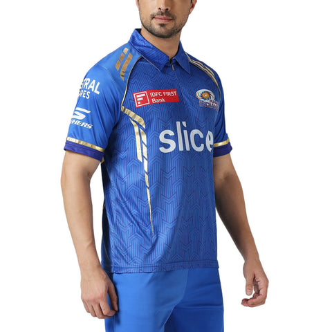 Mumbai Indians MI Official Match Jersey IPL 2024 Replica - Plain (Half Sleeve)