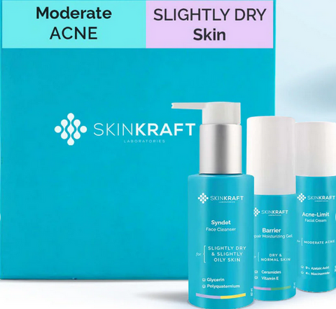 SkinKraft Customized Moderate Acne Kit For Slightly Dry Skin