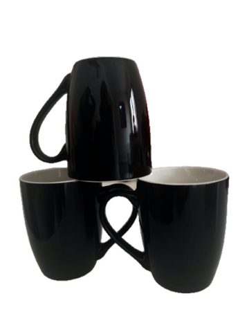 Generic Ceramic Coffee Mug with Handle,330 ml, Black