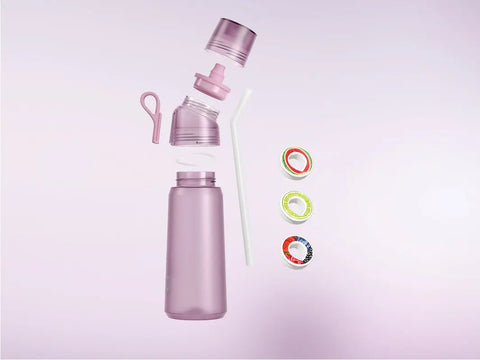AIR UP Gen 2 Bottles in Charcoal Grey , Purple Lavender and Cobalt Blueberry - 600ml and 1Litre Bottle with 3 Flavor Pods