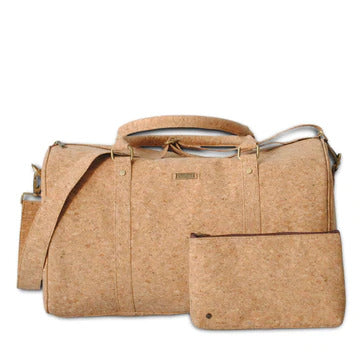 STRUTT 27 litres Cork Leather Cabin Bag with Toiletry Kit, Brown