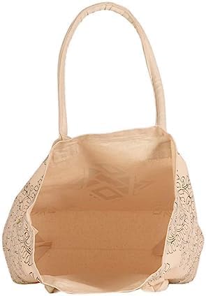 earthsave Products Cotton and Canvas Reusable Printed Bags (18.5 X 14.5 X 5.5 Inches, Off White)-1 Pieces