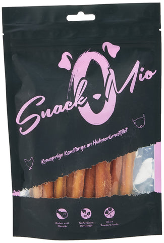 SnackOMio Premium Dog Snack, Crispy Chewing Stick with Chicken Breast Filet, Grain-Free, Pack of 1 (1 x 200 g)
