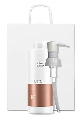 Wella Fusion Intense Repair Shampoo 1000ml with Pump and Gift Bag