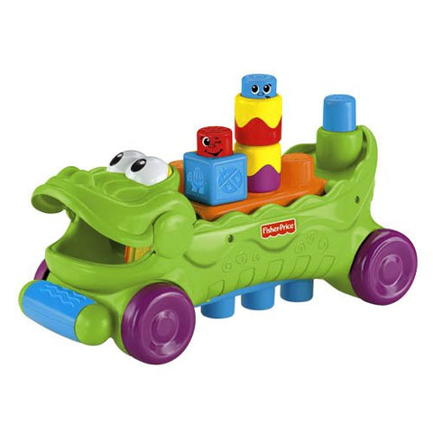 Fisher-Price Stack 'n Surprise Blocks Musical Croc Block Wagon