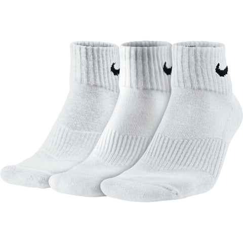 Nike Mens Cushion Quarter Socks (Pack of 3),White (Black / White),5-8 UK(38-42 EU)