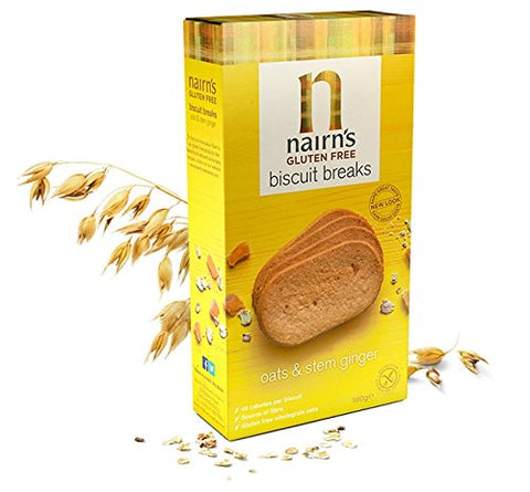 Nairns Nairns Stem Ginger Biscuit Breaks - Gluten Free 179g (Pack of 6)